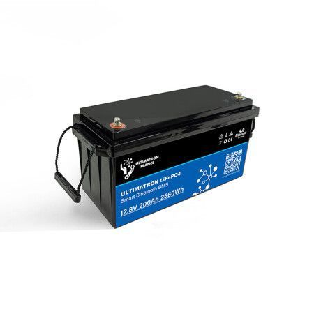 Ultimatron Batterie Lithium 12.8V 200Ah PRO LiFePO4 Smart BMS Avec Bluetooth