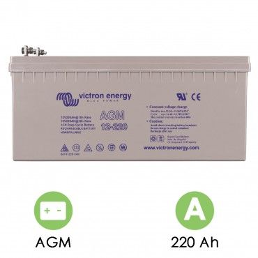 Batterie AGM étanche (VRLA) 12V/220Ah - Victron Energy