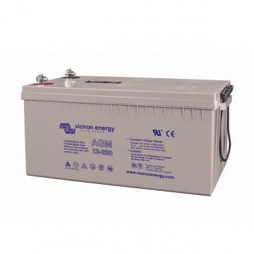 Batterie AGM étanche (VRLA) 12V/220Ah - Victron Energy (vue gauche)