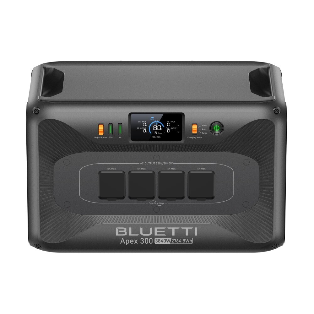 Station électrique BLUETTI Apex 300 de 2,76 kWh vue de trois quarts