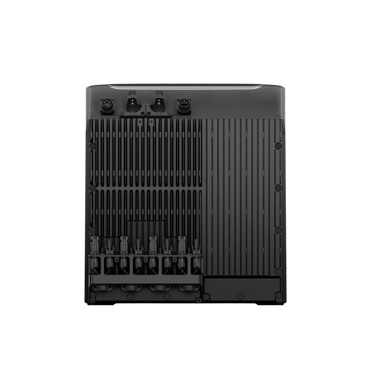EcoFlow STREAM Ultra X : face arrière et ses 4 entrées MPPT à connecteurs MC4