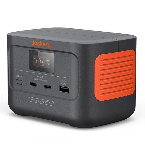 Jackery Explorer 100 Plus vue arrière avec ses ports USB-C et USB-A