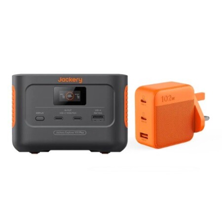 Jackery Explorer 100 Plus avec son chargeur rapide 102 W