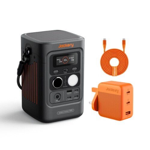 Jackery Explorer 300D et son câble de charge 2-en-1 de 140 W