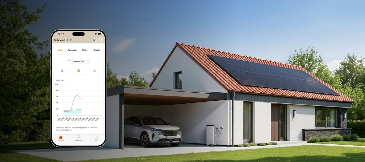 Suivi de la consommation et de la production solaire dans l&rsquo;application Jackery