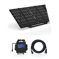 Kit solaire Plug & Play 500 W bifacial : panneau TopCon 500 W, micro-onduleur APsystems EZ1 et cordon 230 V