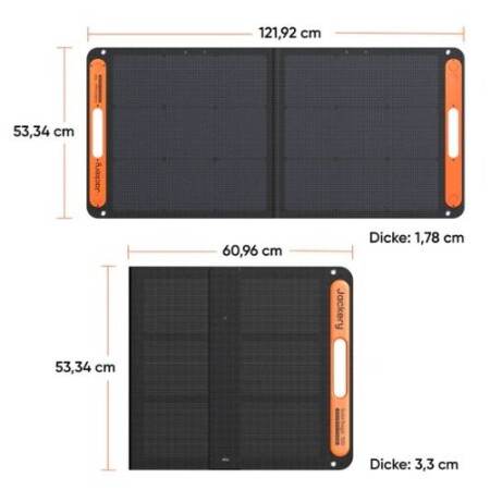 SolarSaga 100W - pli&eacute; dimensions