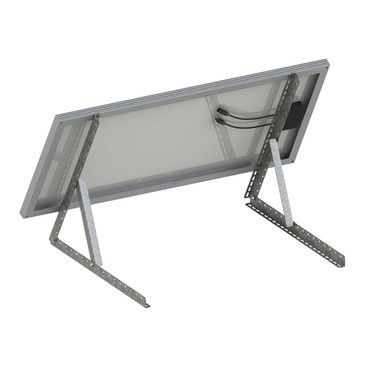 Fixation taille M pour panneau solaire 150W paysage arrière