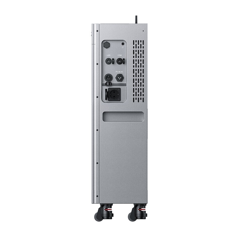 Connectique arrière du Zendure SolarFlow 4000 Mix AC+ avec le port PV-IN AC, LAN et RS485