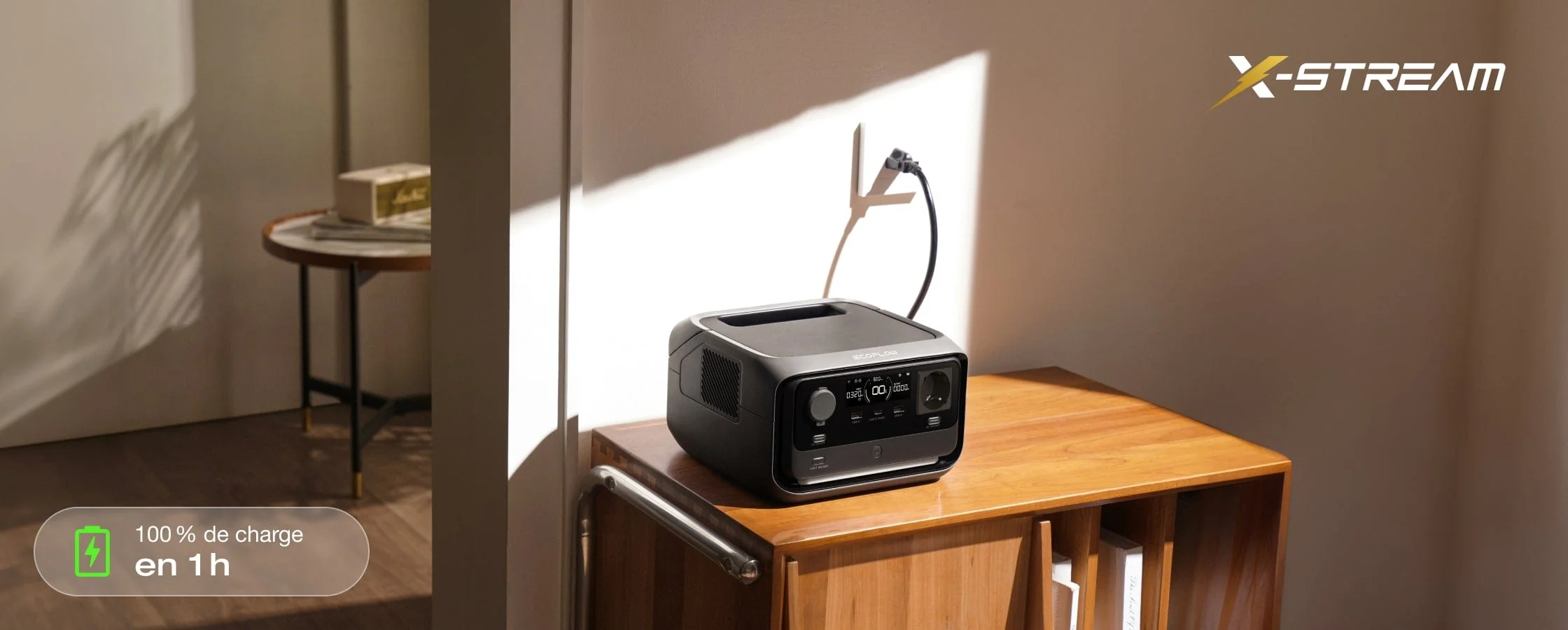 Batterie Ecoflow river 3 plus recharge sur prise secteur
