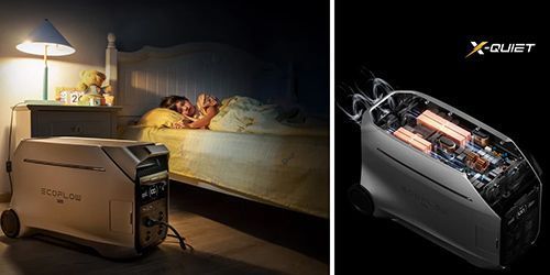 Mise en situation batterie Ecoflow Delta pro 3 silencieuse X-quiet