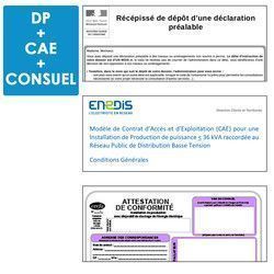 Demande de travaux à la mairie DP - contrat de raccordement CAE - Consuel