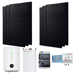 Kit solaire hybride avec batterie 3000W bifacial Livoltek - DMEGC